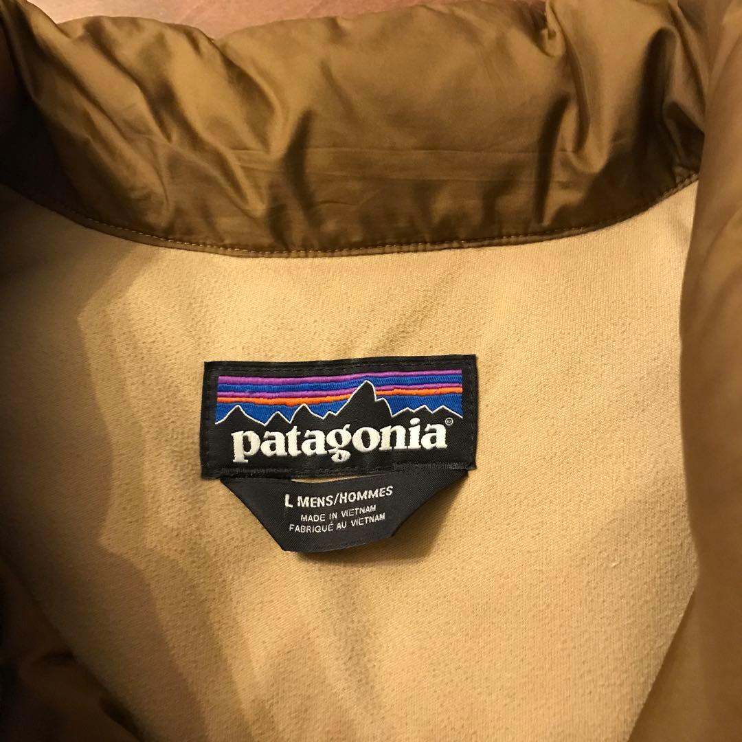 patagonia ダウンジャケット Lサイズ ベージュ/ブラウン