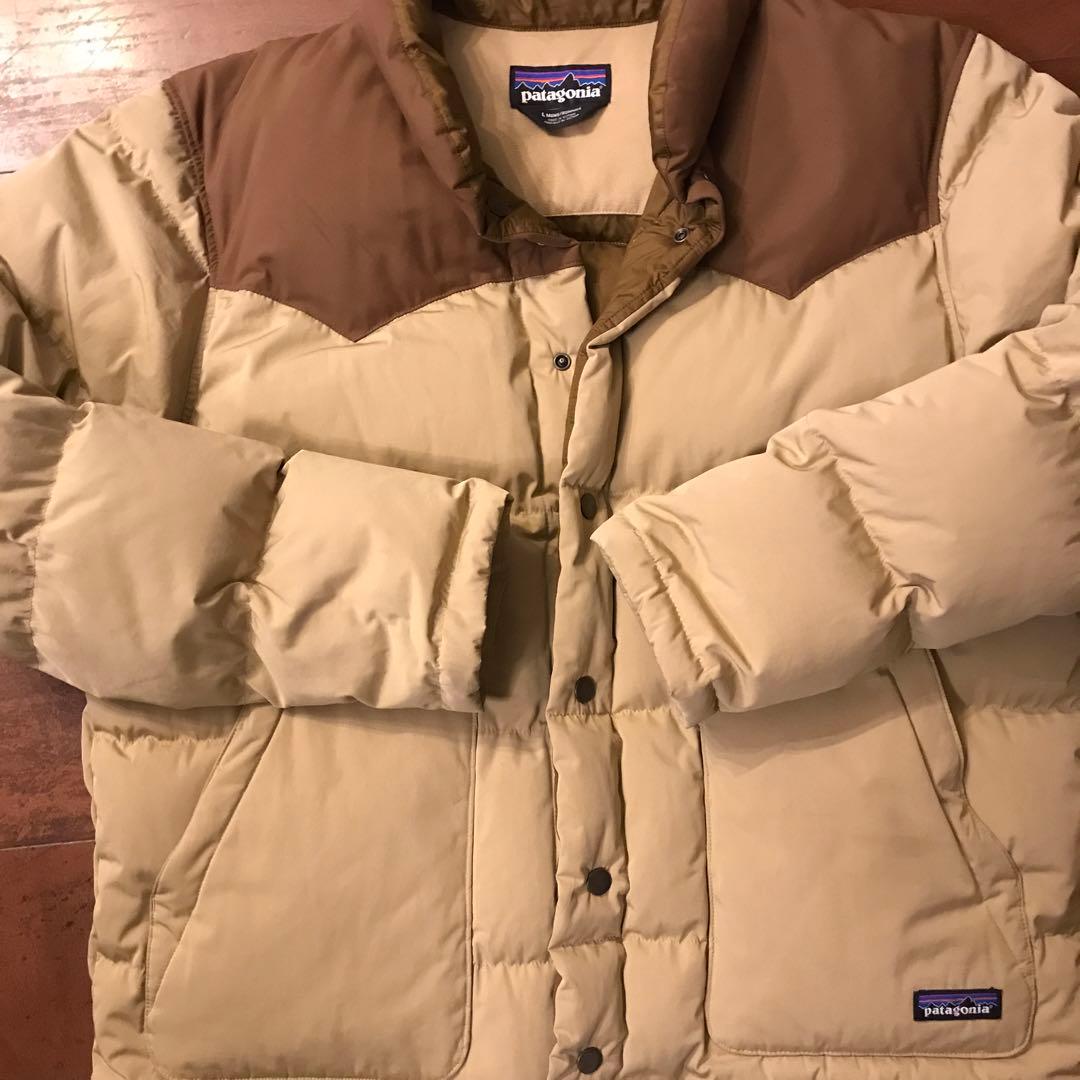 patagonia ダウンジャケット Lサイズ ベージュ/ブラウン