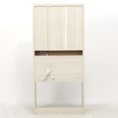 《新品・送料無料》メルル ドレッサー(三面鏡) スツール付き ホワイト 木目調