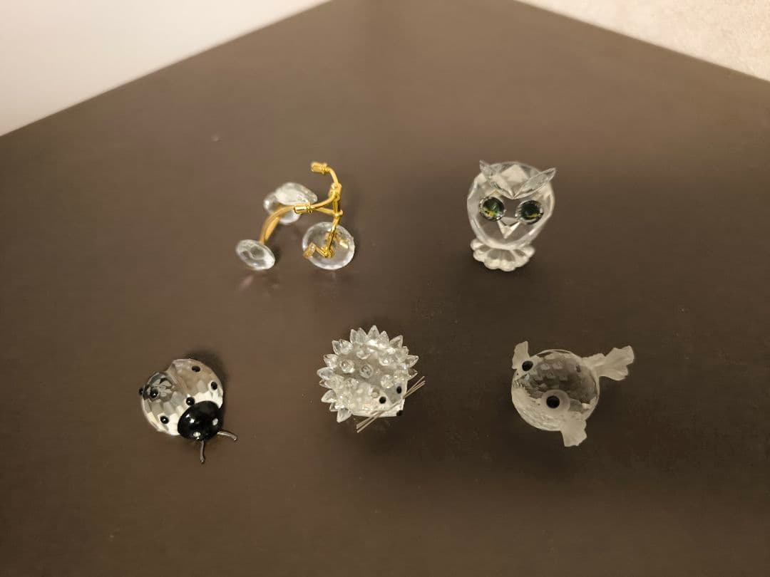 Swarovski スワロフスキーハリネズミ てんとう虫 フクロウ 自転車 ふぐ
