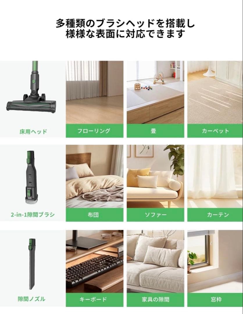 ✨コードレス 掃除機✨サイクロン ブラシレス スティッククリーナー LED 軽量