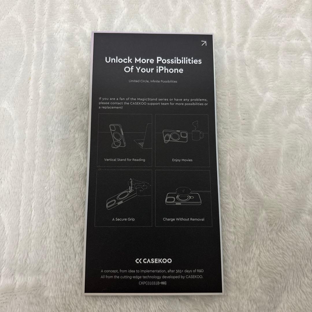 CASEKOO iPhone15ProMax用ケース 耐衝撃 クリア