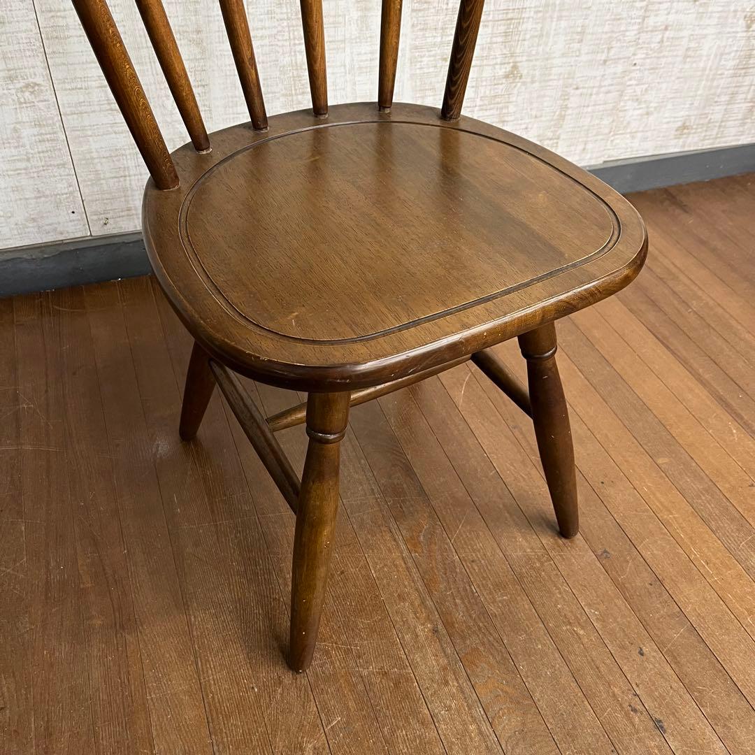 【アンティーク】ニチバン 回転椅子 ウィンザーチェア ダイニングチェア 古家具
