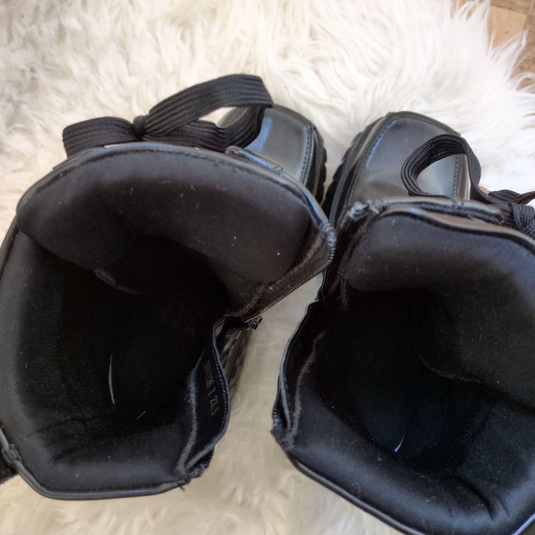 YOSUKE 厚底スニーカーブーツ ブラック