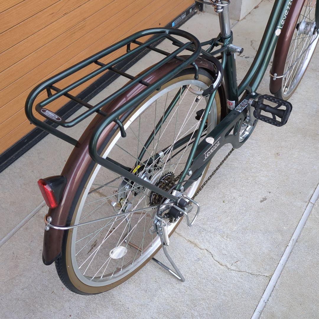 b*2様 シティサイクル 26インチ自転車 6段ギア、自動点灯LEDライト 直接