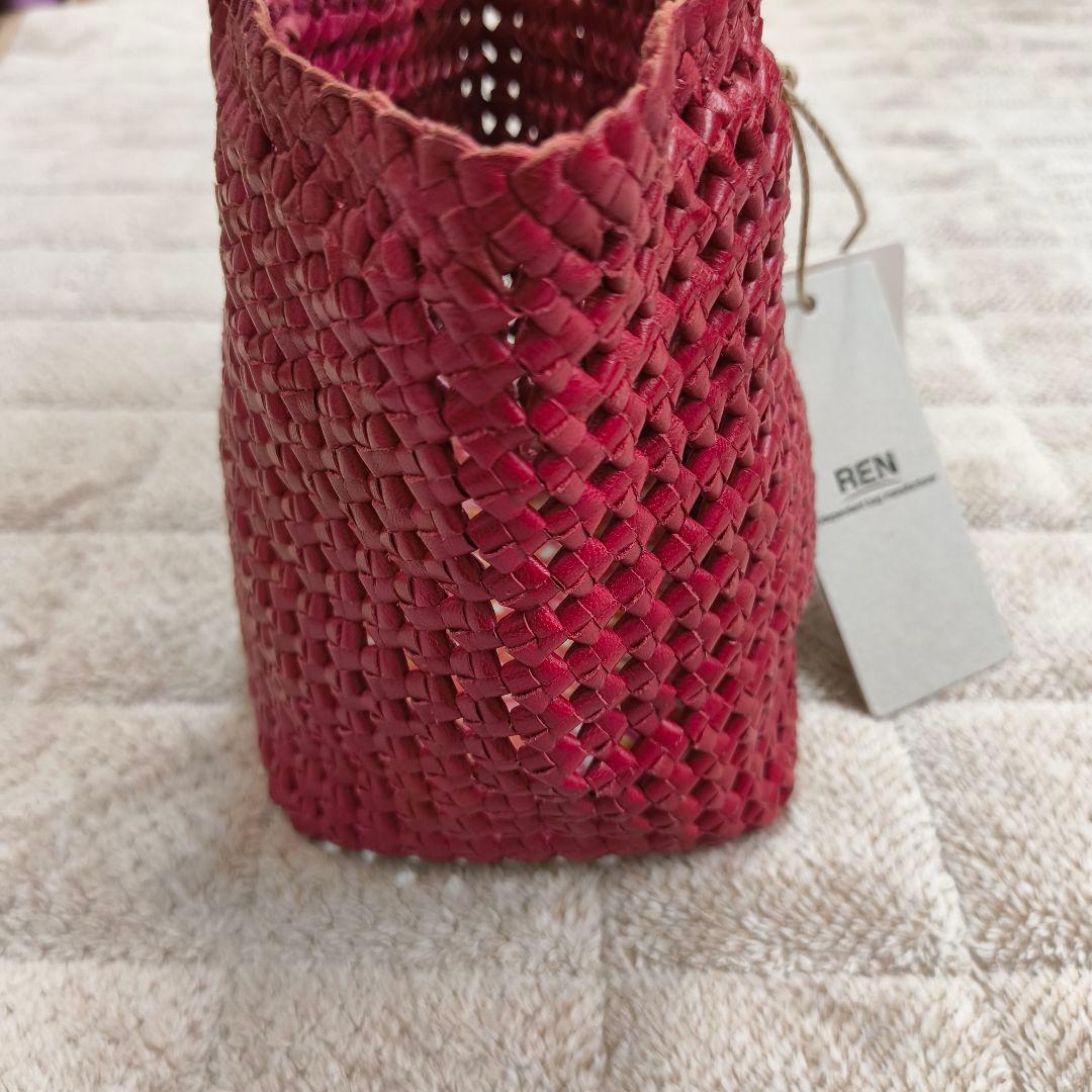 【タグ付】REN レザー メッシュバッグ 小型