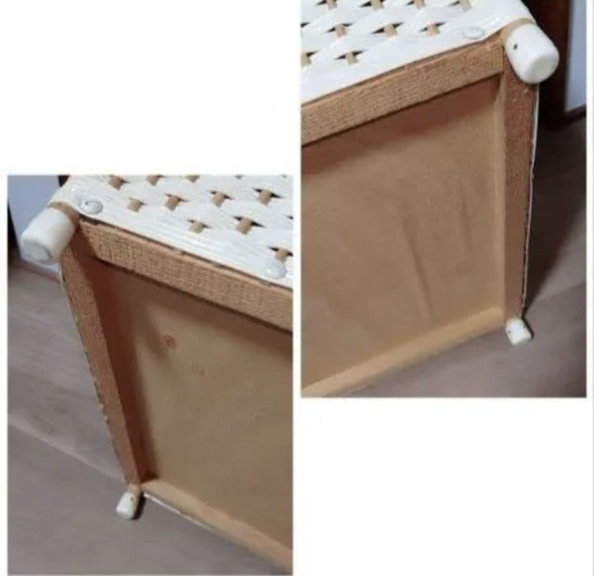 ハローキティ/サンリオ 収納ボックス 玩具箱 編みかご 昭和レトロ マット 2点