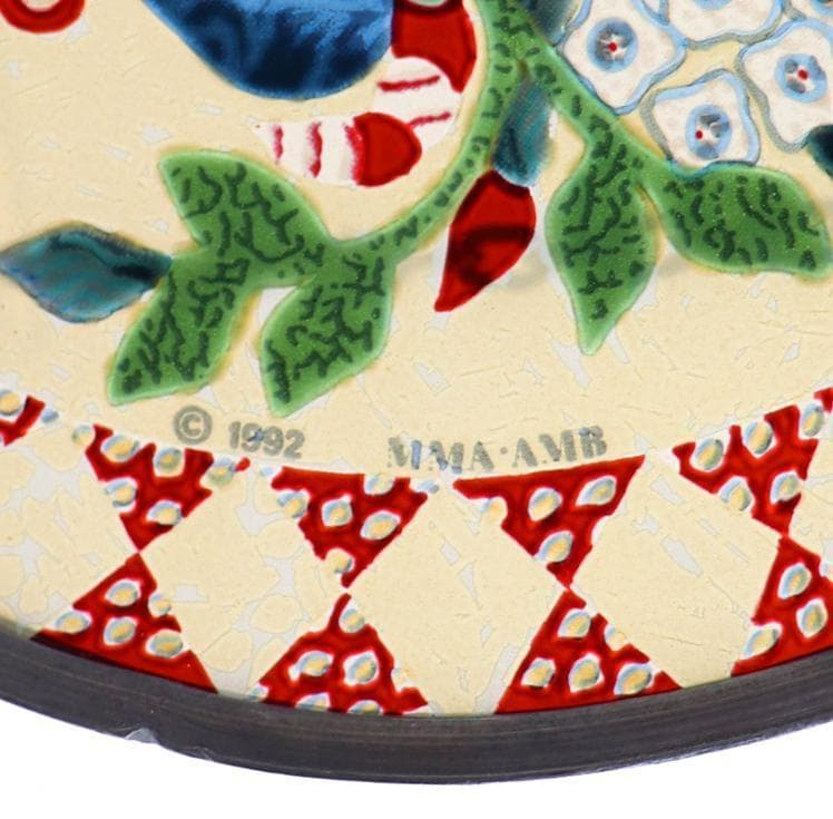 古代エジプト キルト柄花瓶 メトロポリタン美術館 ヴィンテージ ステンドグラス