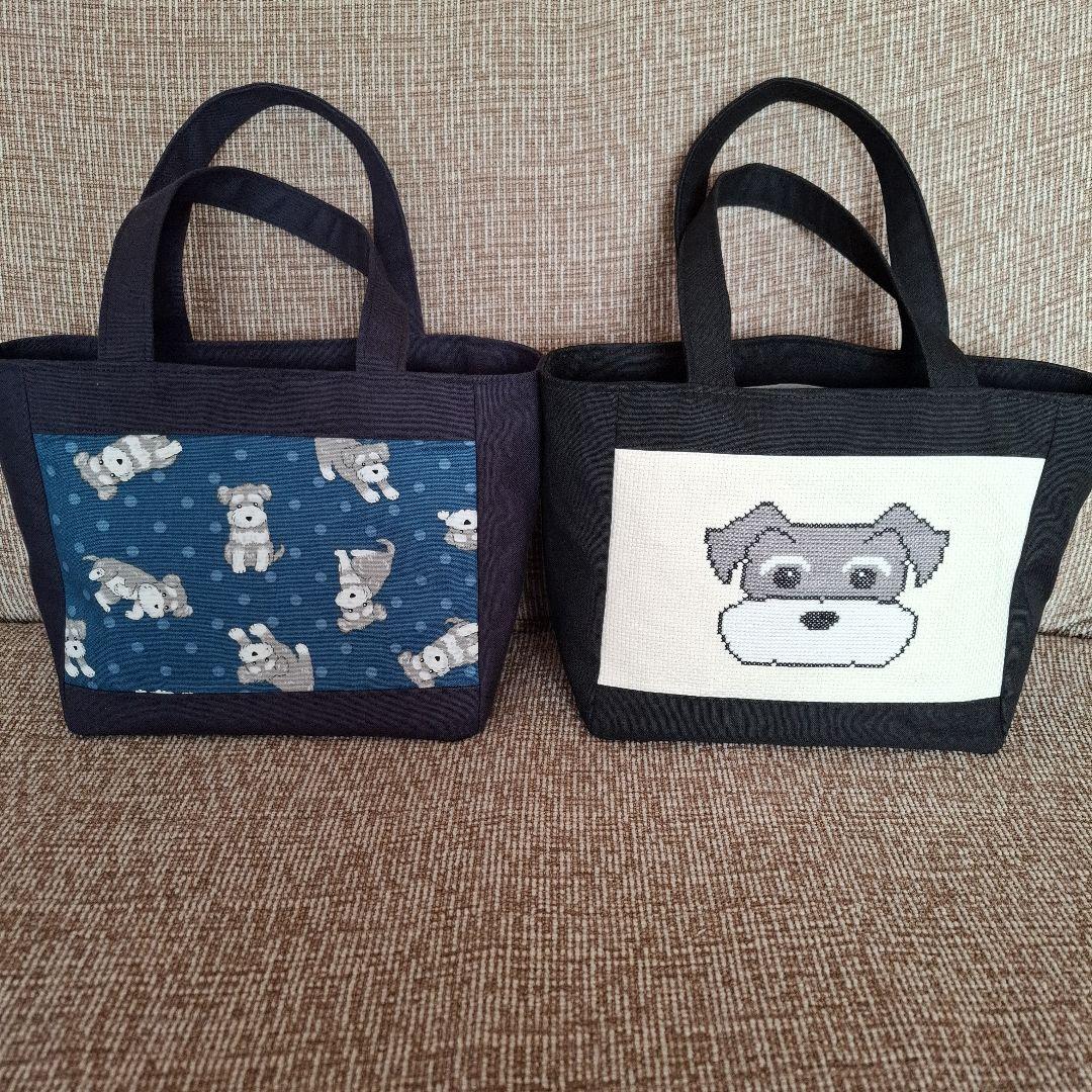 トイプードル刺繍入りトートバッグ 他　ハンドメイド