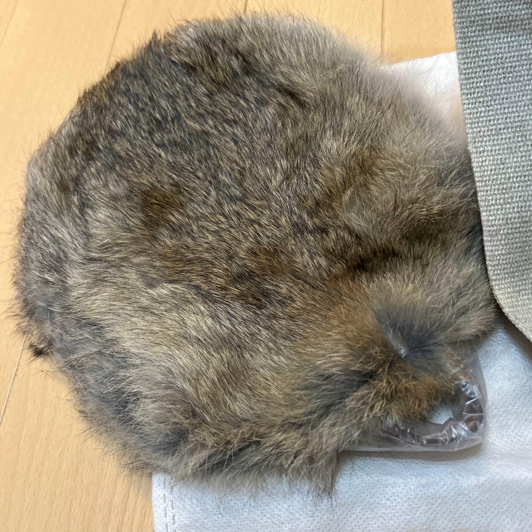 最終値下げ！ATAO ブラウン かごバッグ ファー付き