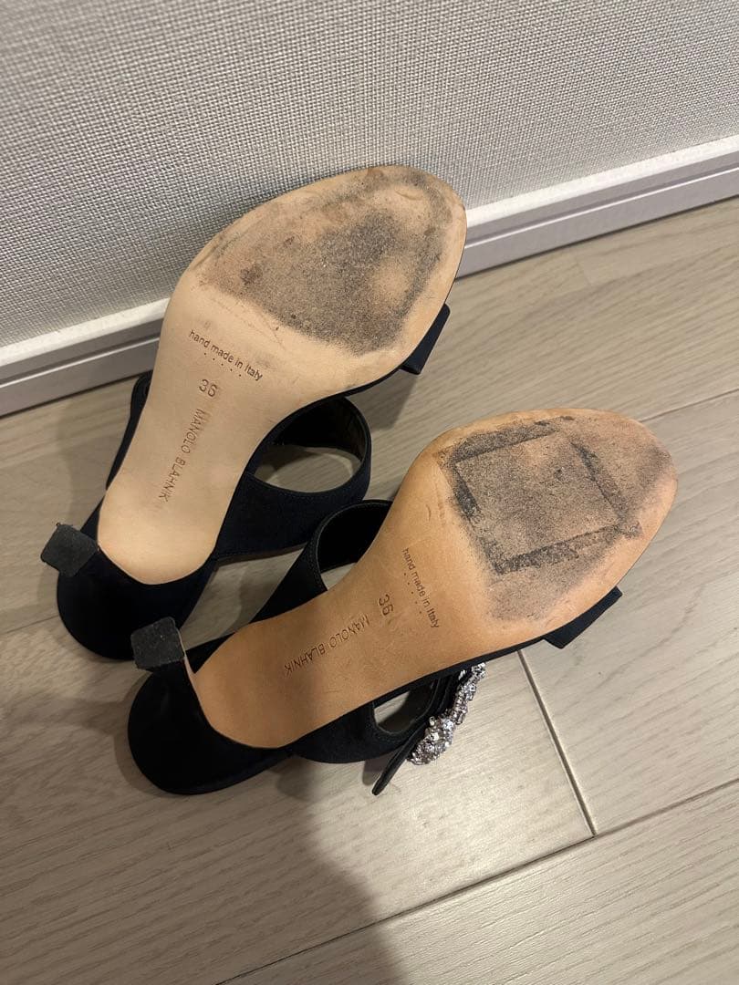 か*◎様 MANOLO BLAHNIK ビジュー付きサンダル 36