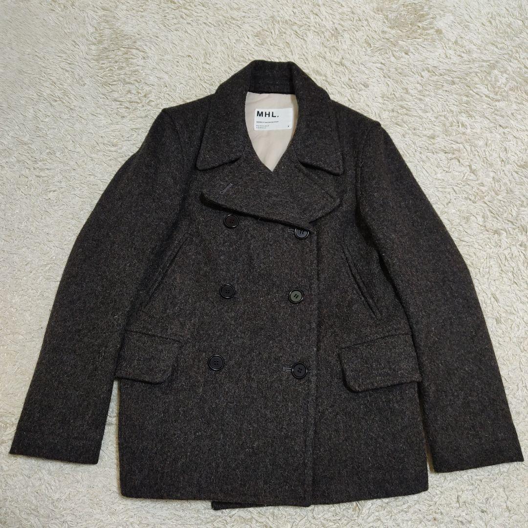 MARGARET HOWELL　ピーコート　ウール100%　チャコールグレー