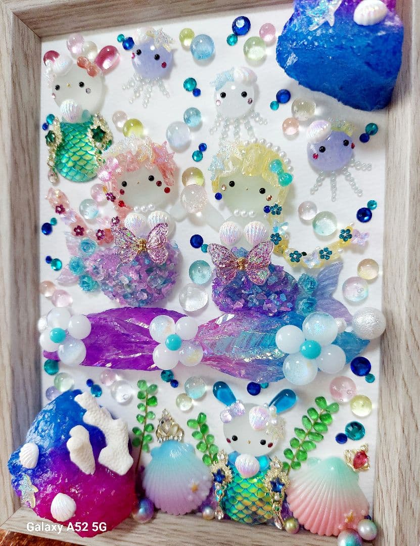 シーグラスアート 海に願いを♪お取り置き中です♪