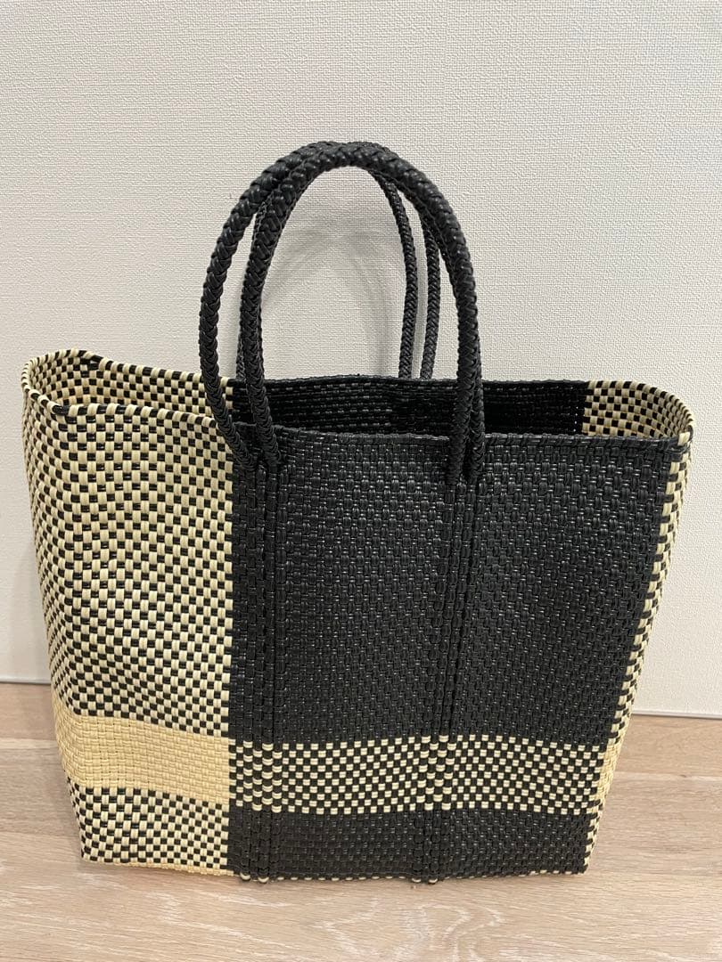 M*9様 レトラ　クロスライン　メルカドバッグ Cream / Black Mサ