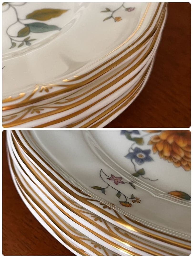 【黒壺美品】ウェッジウッド★ローズミード★パン・ケーキ皿　5枚