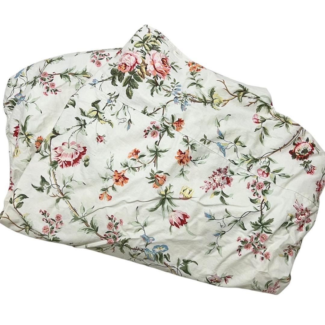 RALPH LAUREN ラルフローレン 花柄 ボックスシーツ ホワイト