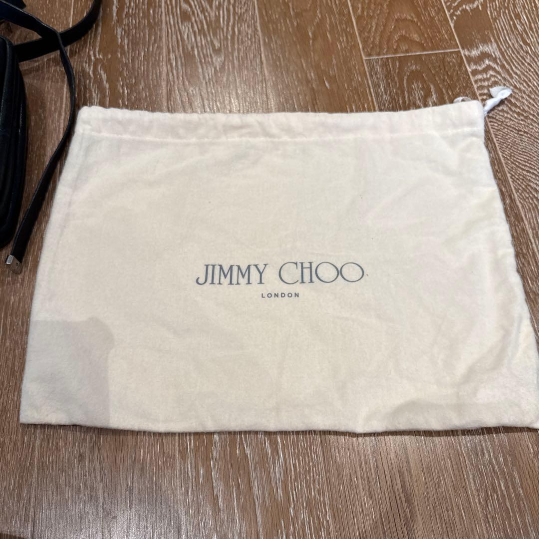 JIMMY CHOO ショルダーバッグ 黒 星 スタッズ サイドロゴ