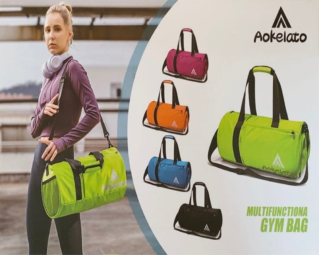 72★Aokelato ジムバッグ スモールスポーツダッフルバッグ 軽量