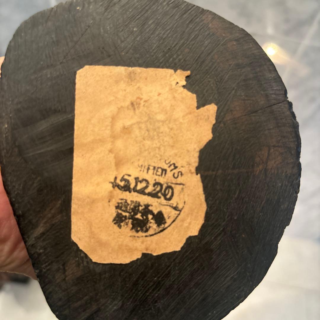 東アフリカアンティーク　美しい瞳と圧倒的な存在感の木彫りオブジェ