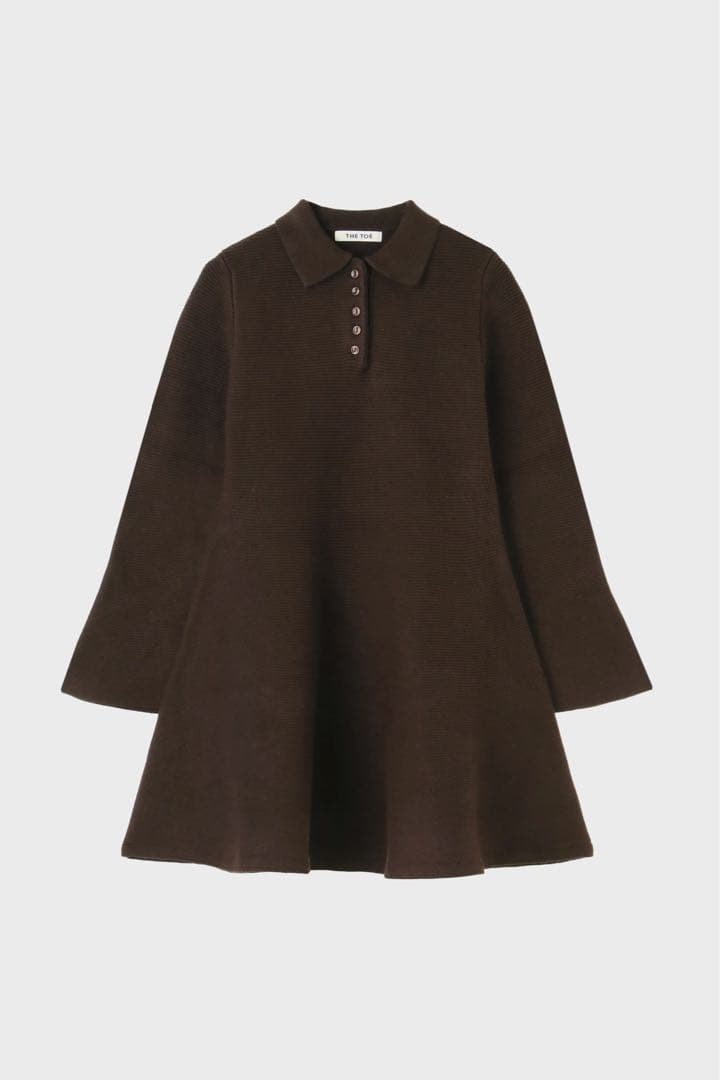 【新品】 THE TOE Reims Flare Onepiece ブラウン