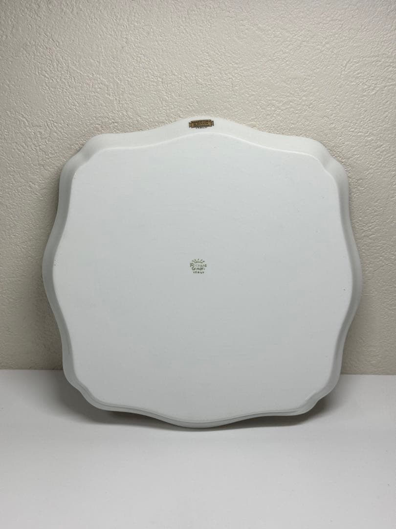 高級・Richard Ginori レッドコック スクエアプレート 角皿21cm