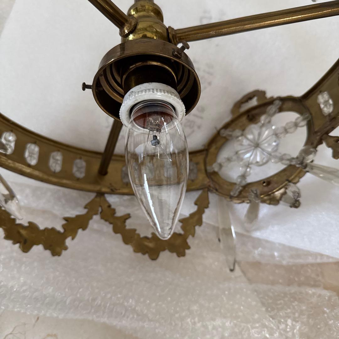 アンティークフレンチ　照明 薔薇ガーランド　シャンデリア　天蓋