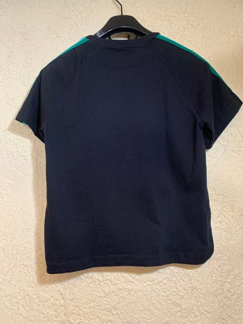 FENDI 黒 Tシャツ カラーストライプ付き