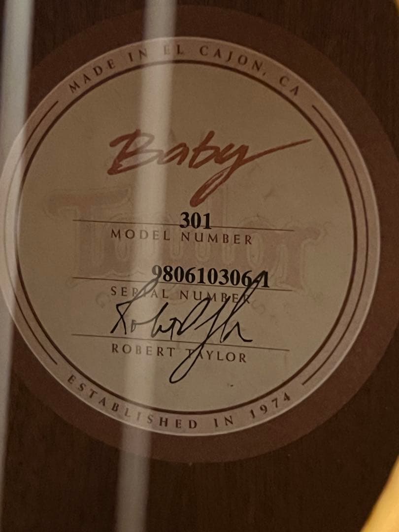 初期 Taylor BABY 301 USA製 純正ハードケース付