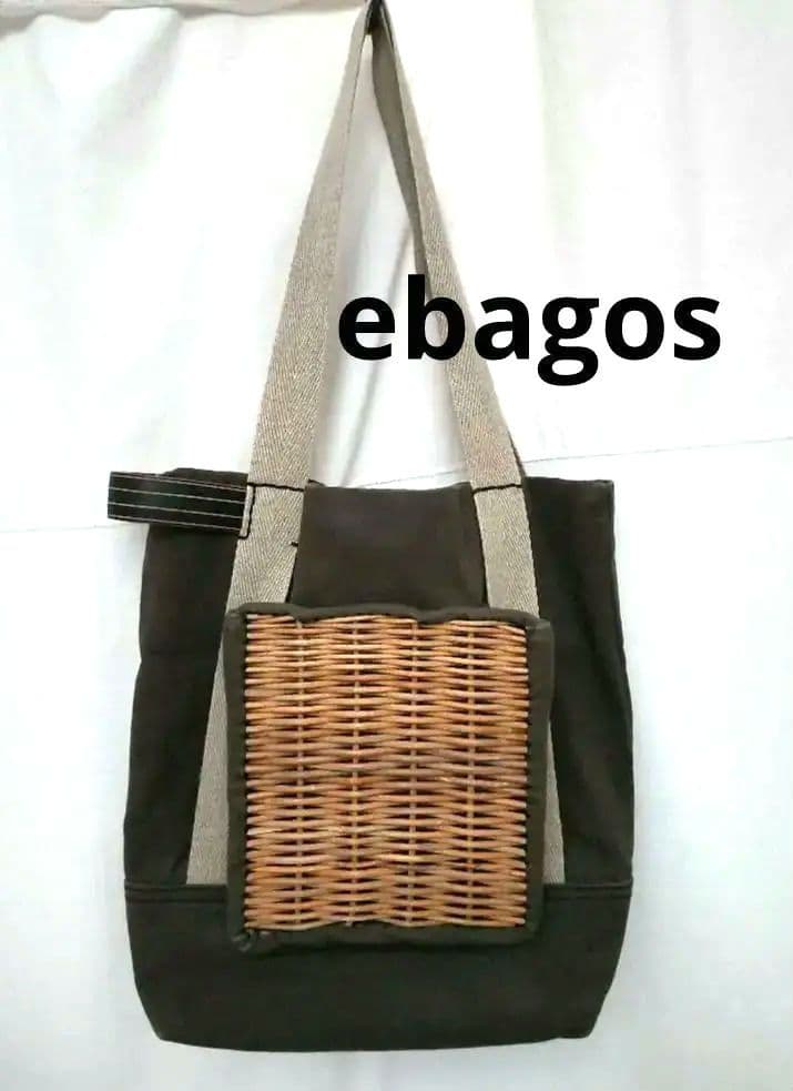 定価42900円 ebagos エバゴス かごバッグ カゴ バッグ キャンバス