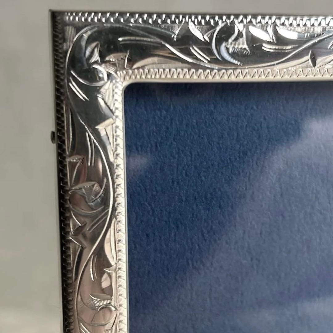 銀座和光　シルバー 970 刻印　二つ折り12×9.5 の2面フォトフレーム