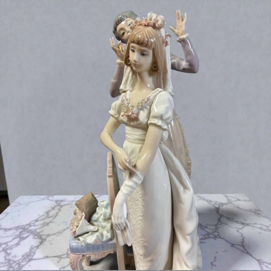 【美品】 リヤドロ 置物 人形 マイウェディングデイ 大型 アンティーク 陶器