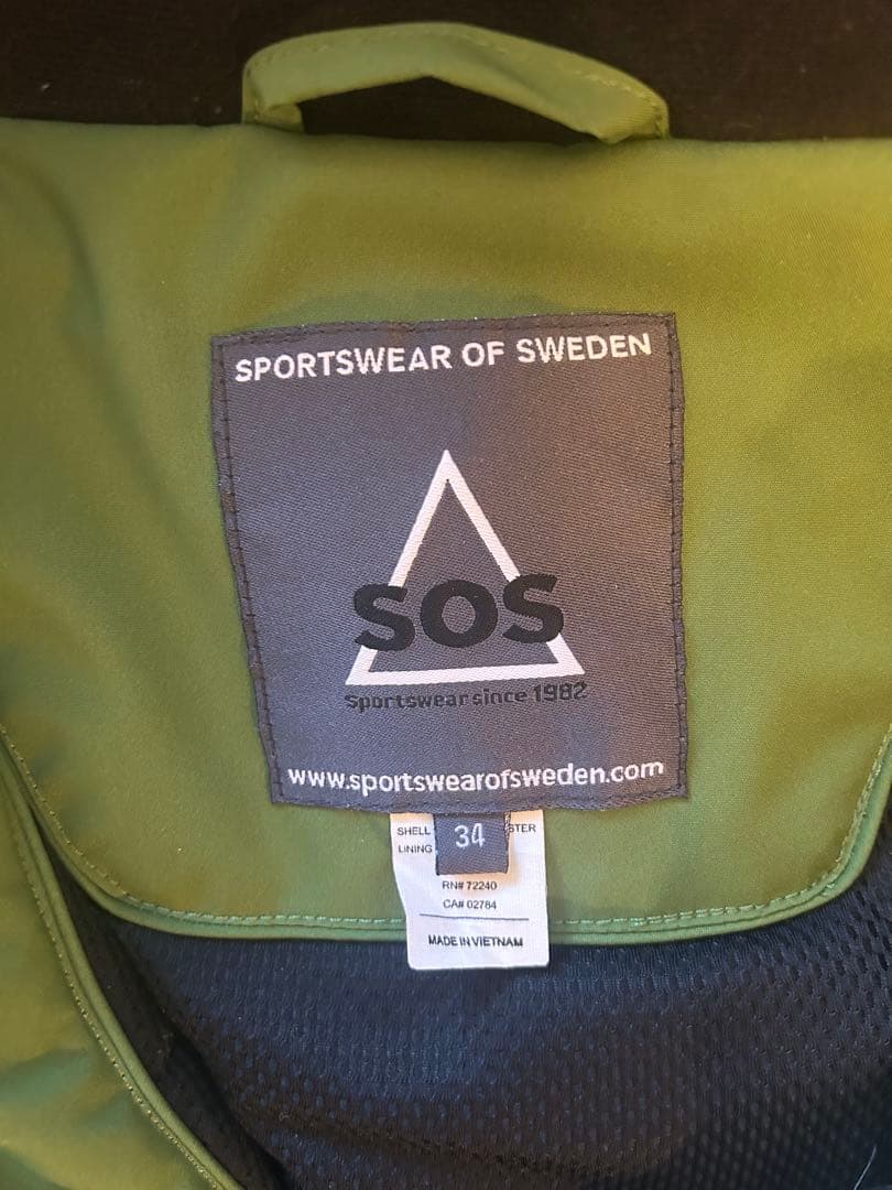 SOS スキーウェア 上下セット レディース 34 グリーン×パープル