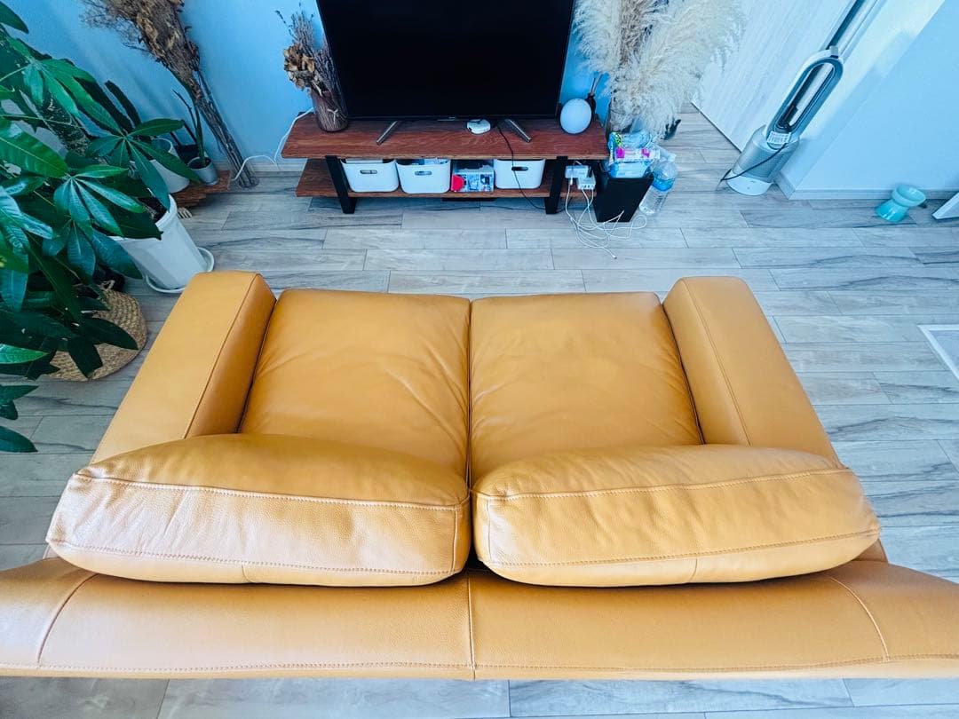 セリュー ソファ 1600スムース キャメル