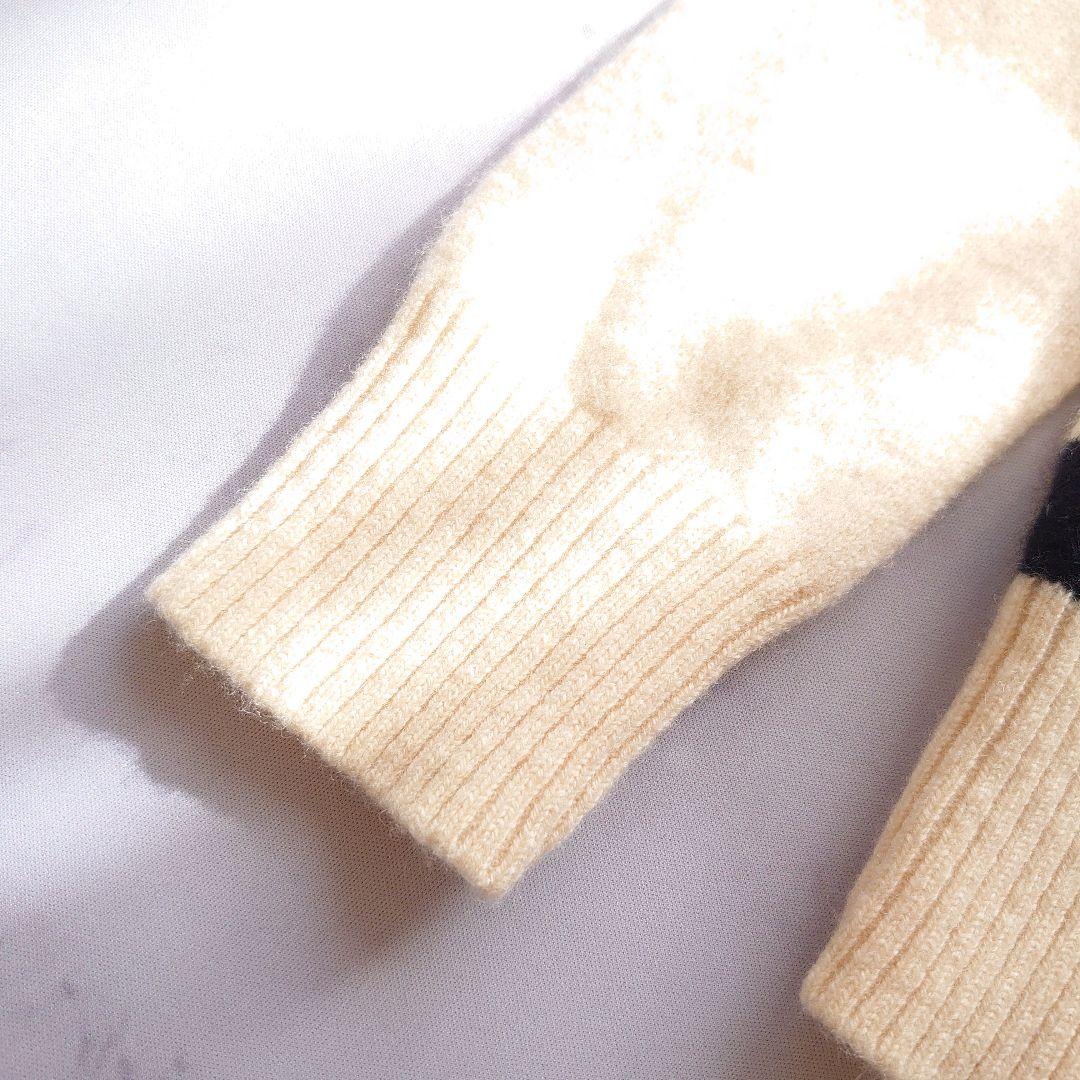 パーリーゲイツ カシミヤ 長袖セーター ニット ビッグロゴ ボーダー S相当