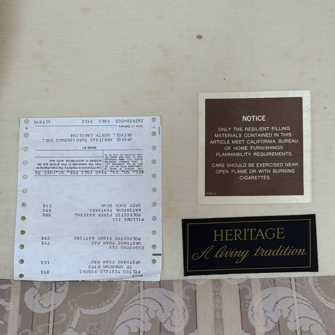 H112K43b DREXEL HERITAGE 1人掛けソファ