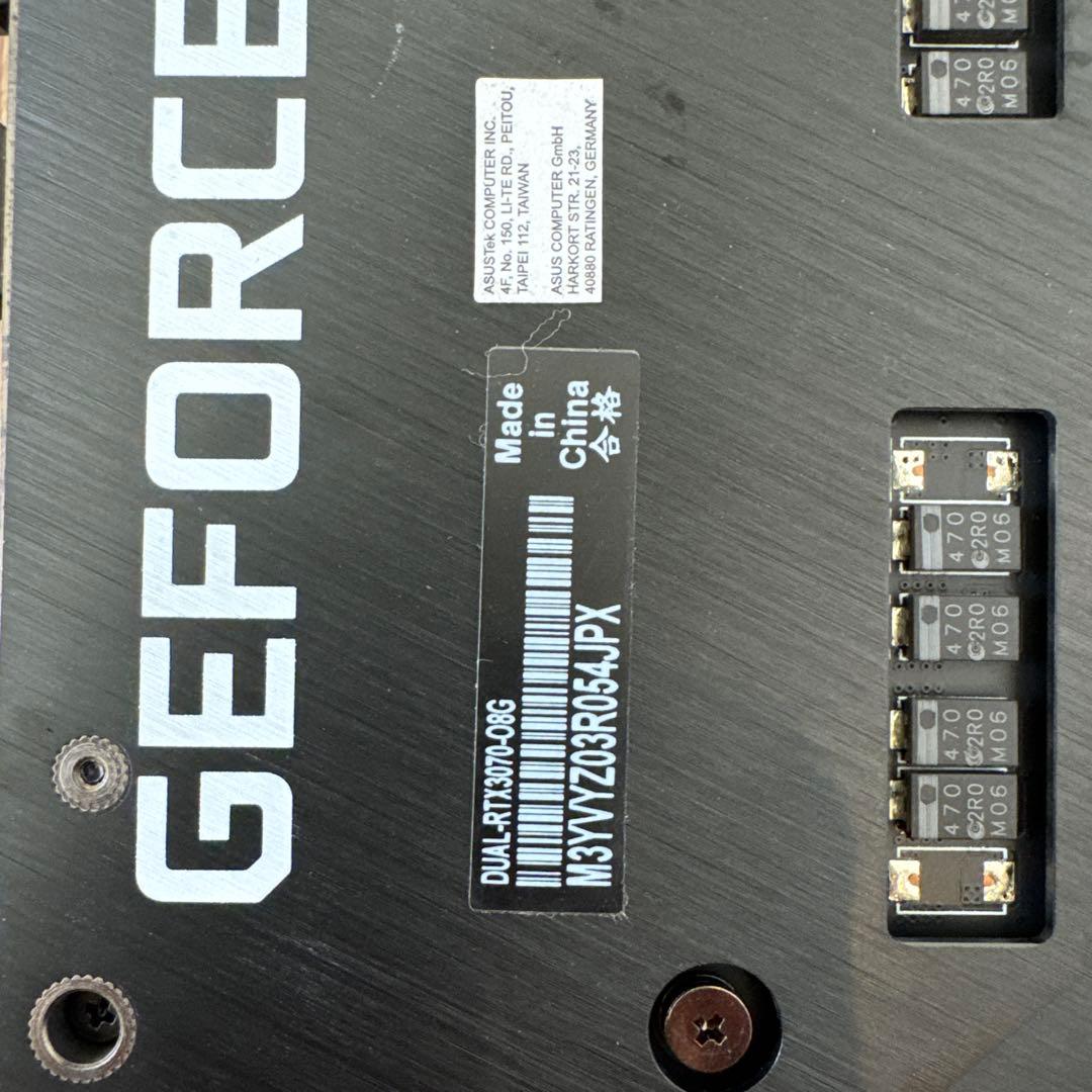 【動作確認済】ASUS GeForce RTX 3070