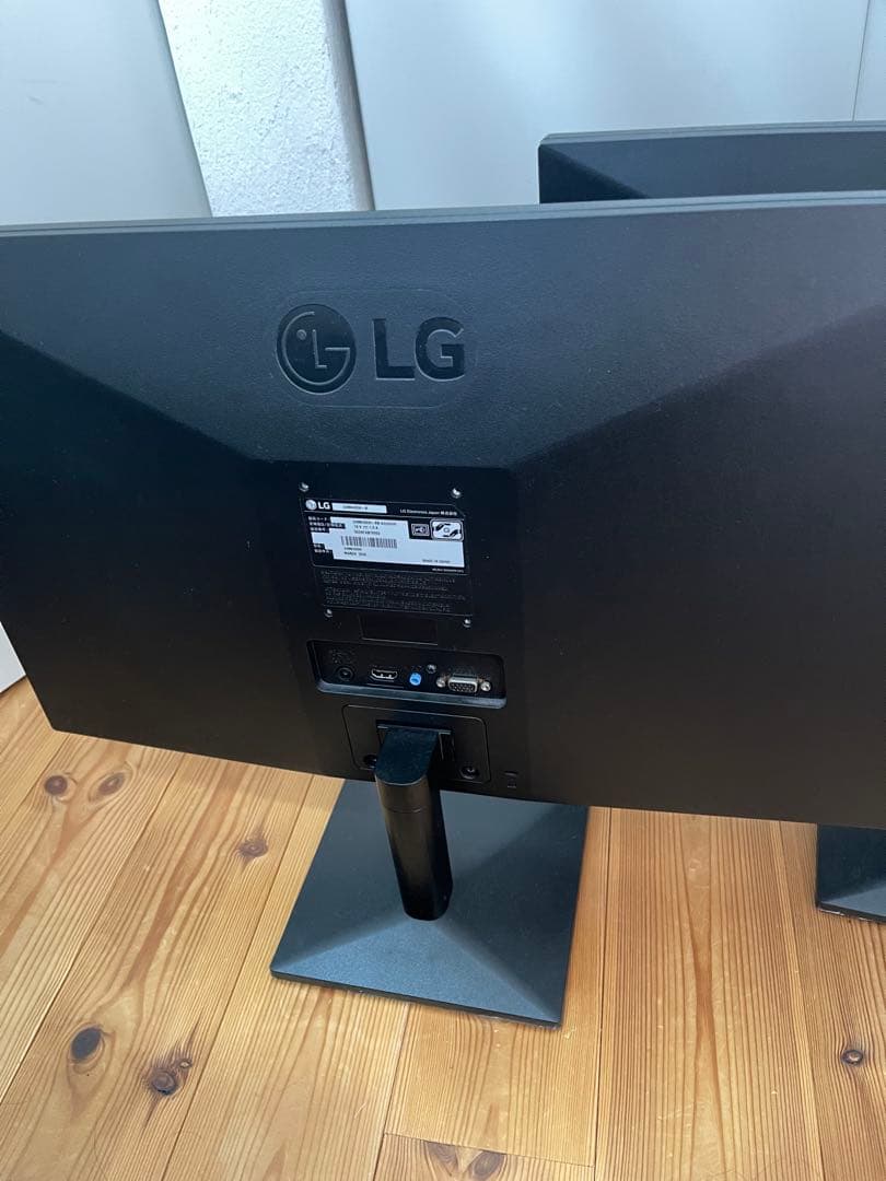 LG 24インチ モニター 2台セット／動作確認済／付属ケーブル付き／デュアル