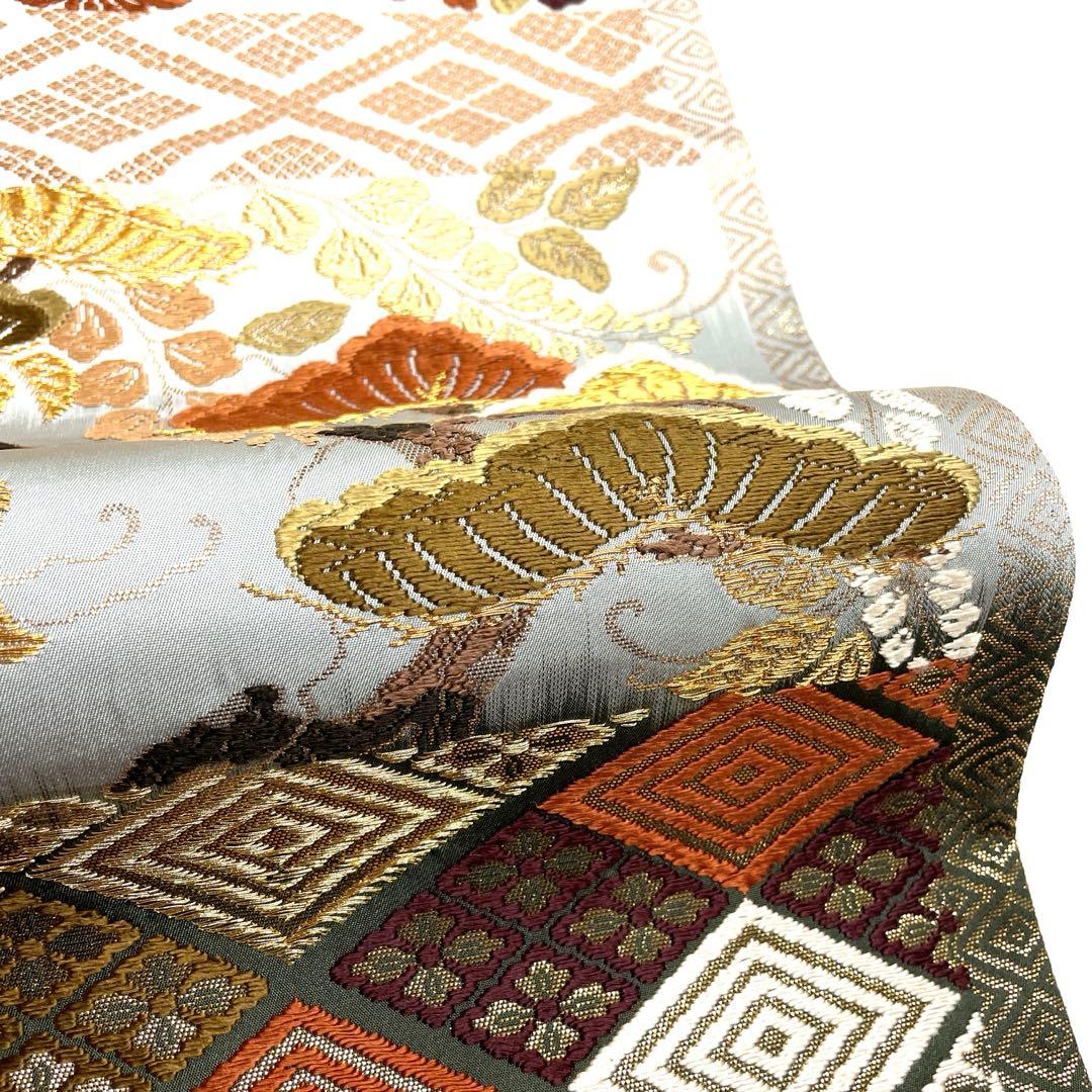 V1325 ●高級 正絹 唐織 六通 袋帯 辻ヶ花