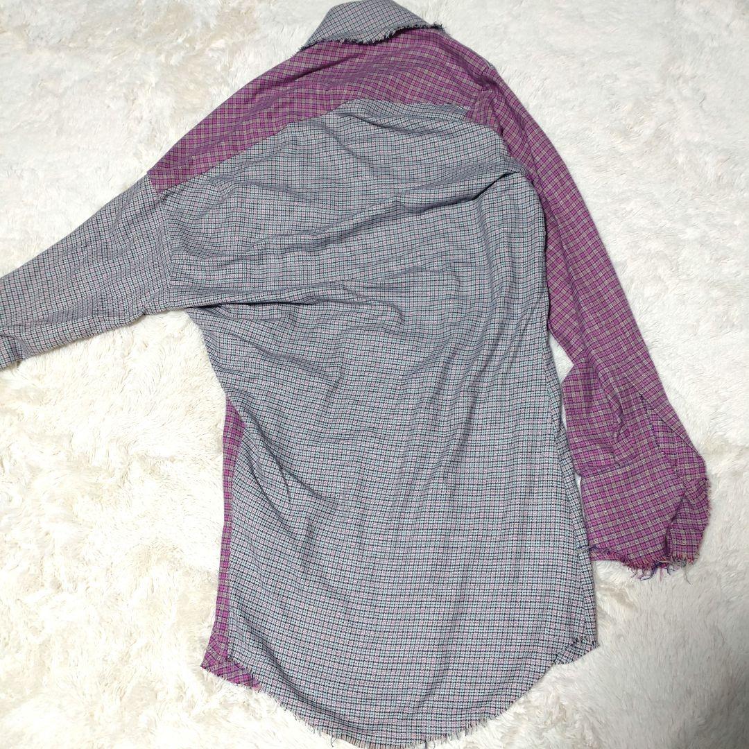 ヴィヴィアンウエストウッド 変形 シャツワンピース スクイグルシャツ チェック柄