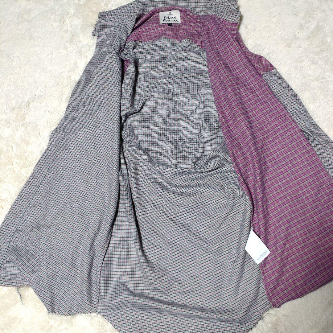 ヴィヴィアンウエストウッド 変形 シャツワンピース スクイグルシャツ チェック柄