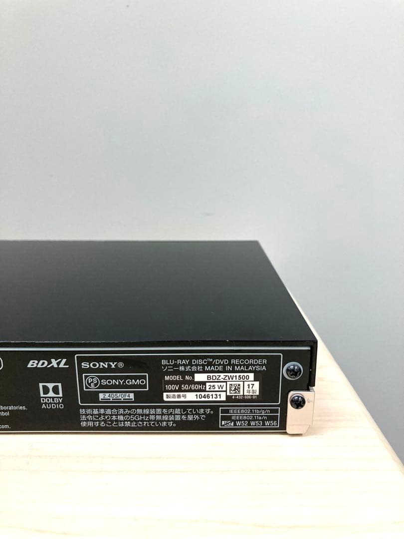 かなり綺麗　1TB SONY ブルーレイ　BDZ-ZW 1500