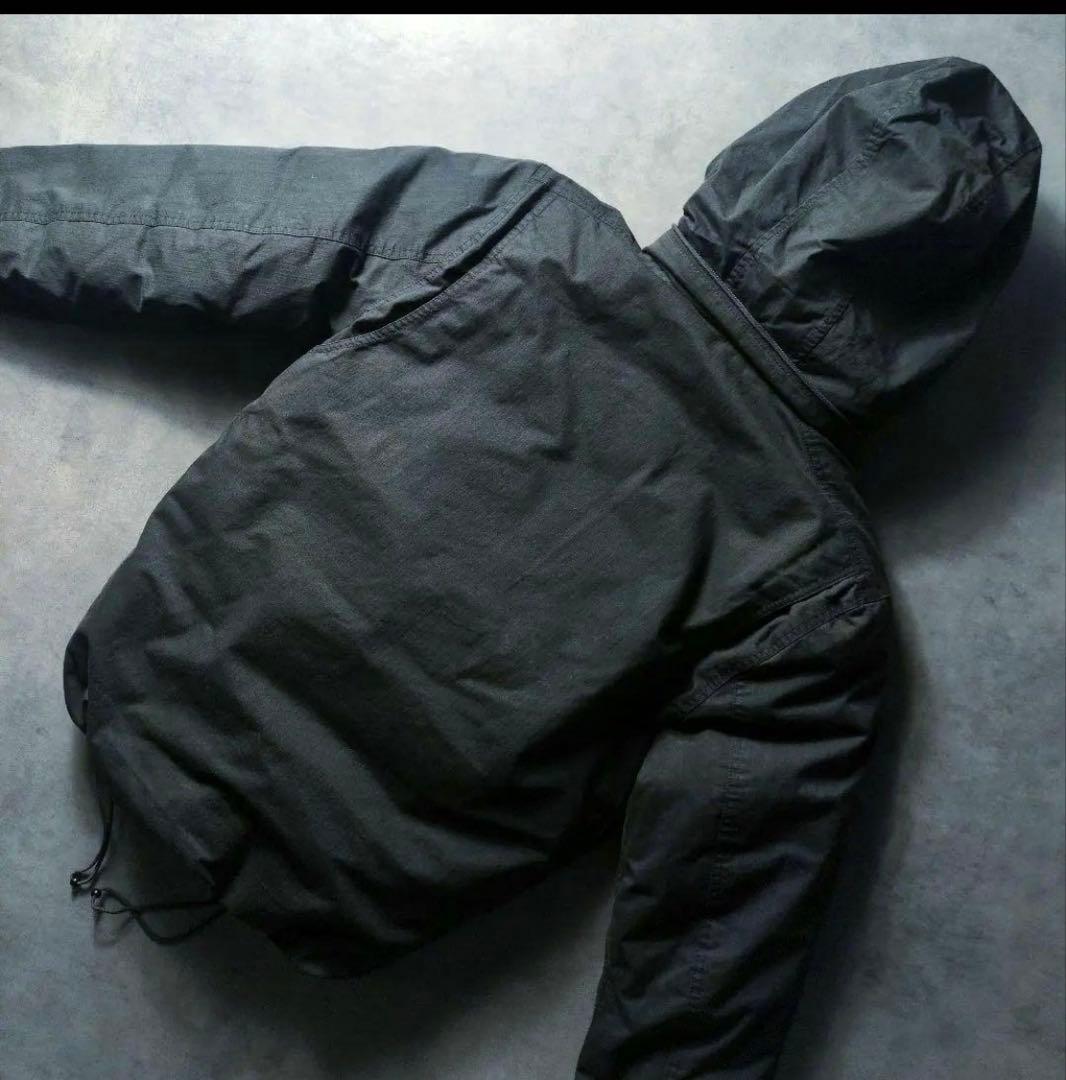 00s エディーバウアー EB550 ダウンジャケット フード収納 ドローコード