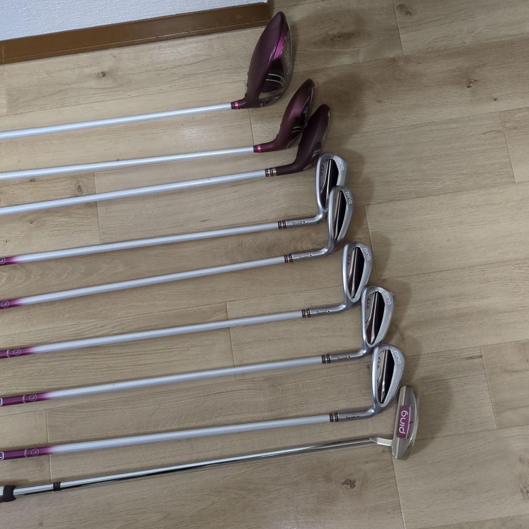 本格 レディース PING GLe2 ゴルフクラブ 9本セット キャディバッグ付
