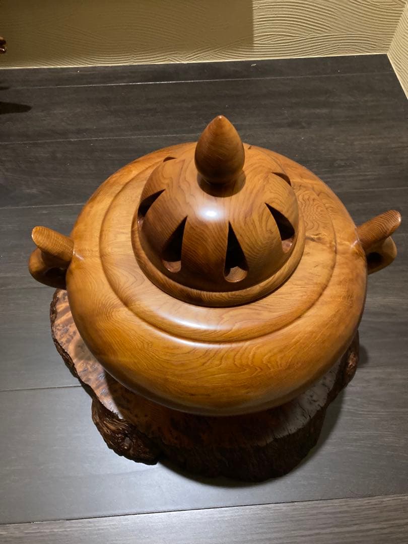 名工　川下幸徳作　特大香炉