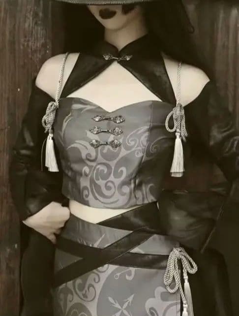 コスプレ衣装　ベリーダンス　ダンス　忍者　和風　トップス&スカート　M　ゴスロリ