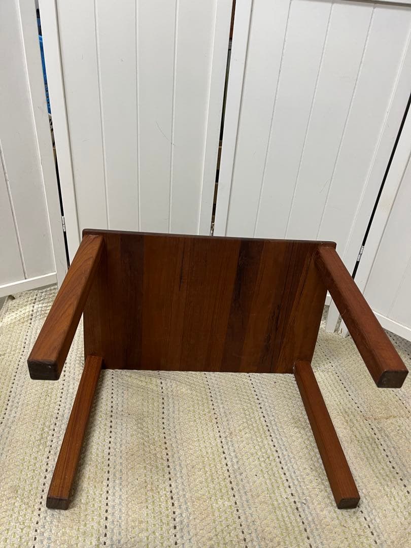 送料込み！　チーク無垢　サイドテーブル　ローテーブル　花代　北欧　ビンテージ