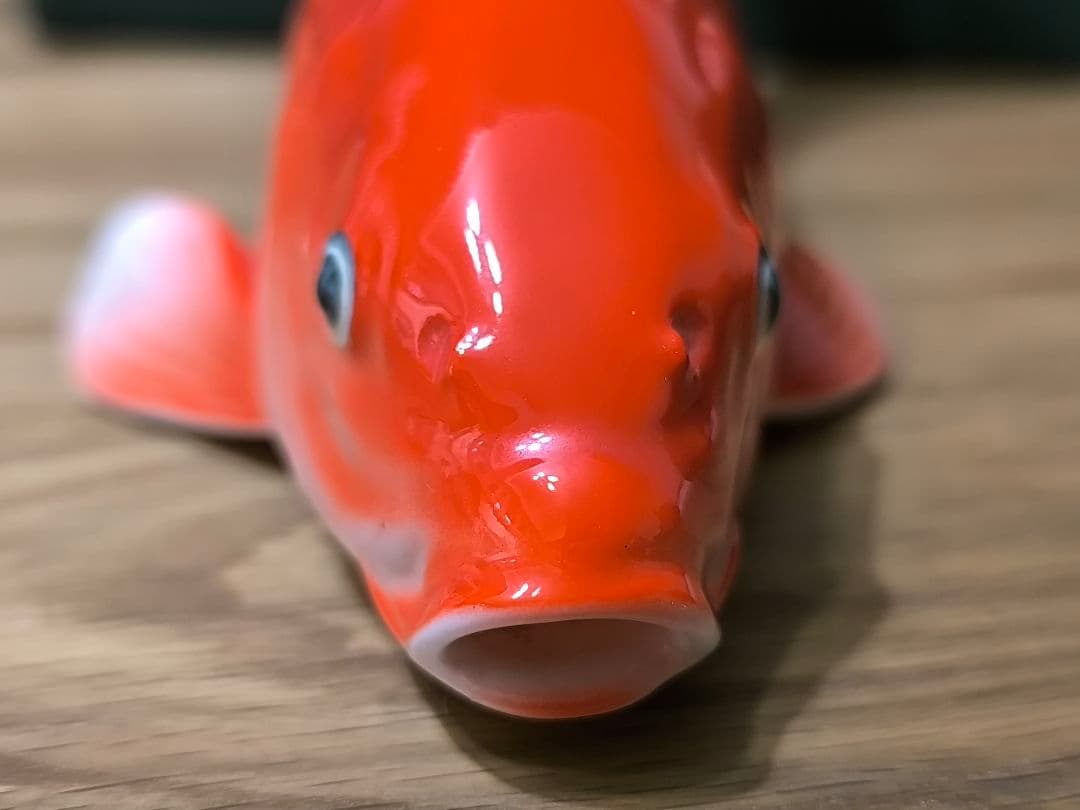 ノリタケ 鯉 置物 日本陶器会社 ボーンチャイナ ★共箱、説明カード付き！