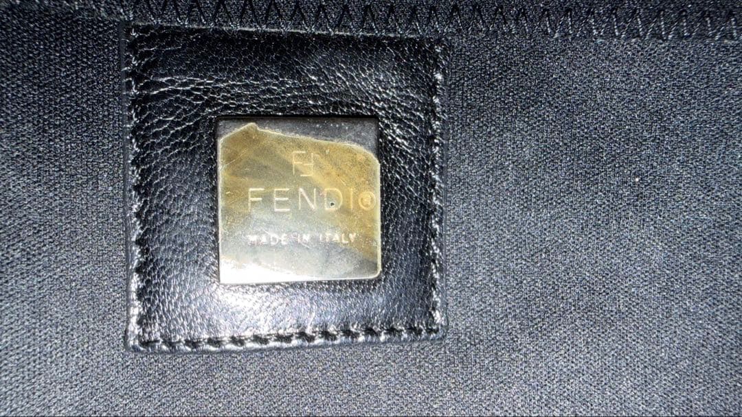 美品フェンディ　マンマバケット　コットンジャージー　ショルダーバッグブラック　黒