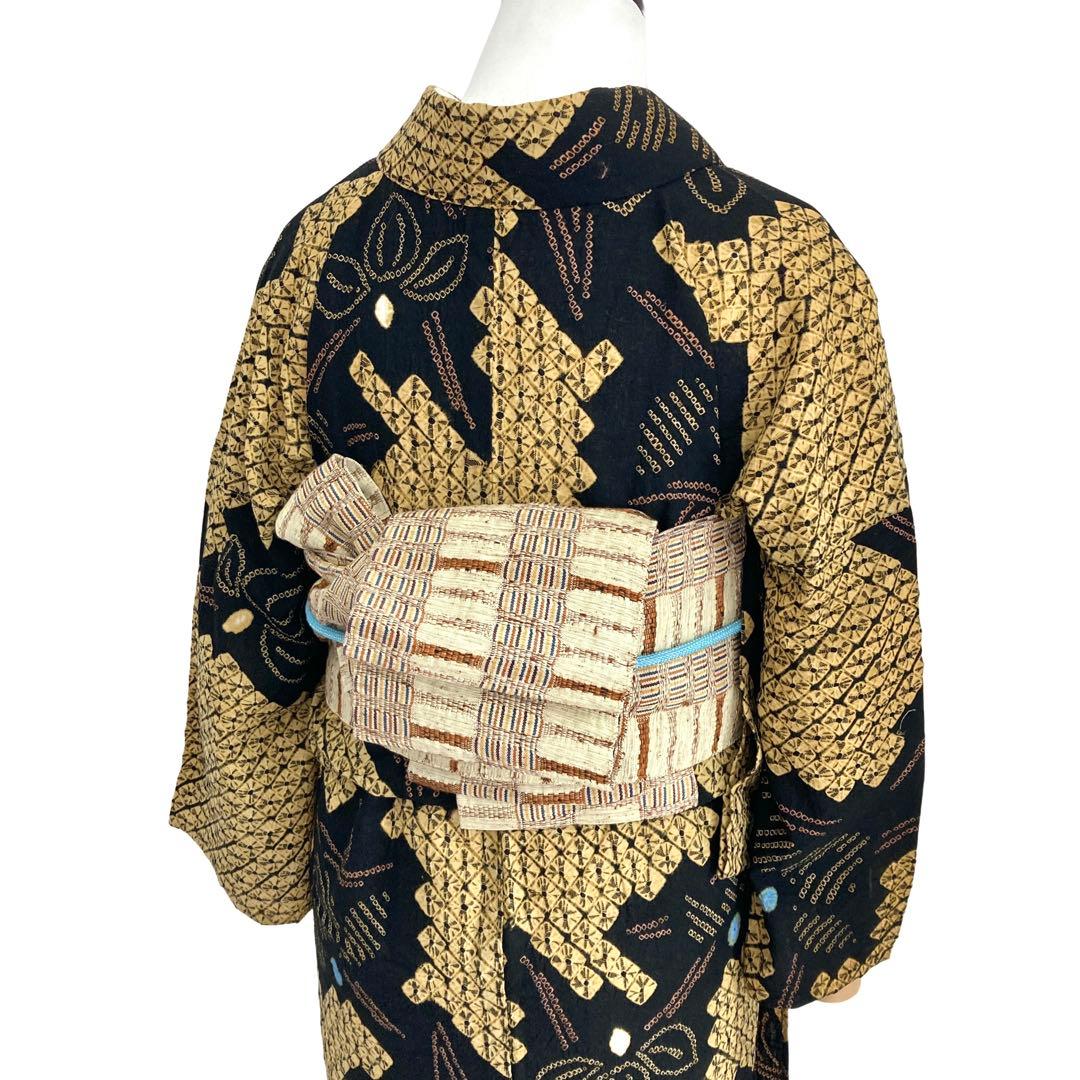 ™️87/44 身丈160 有松絞り　絞り染め　絞り浴衣　総絞り　浴衣