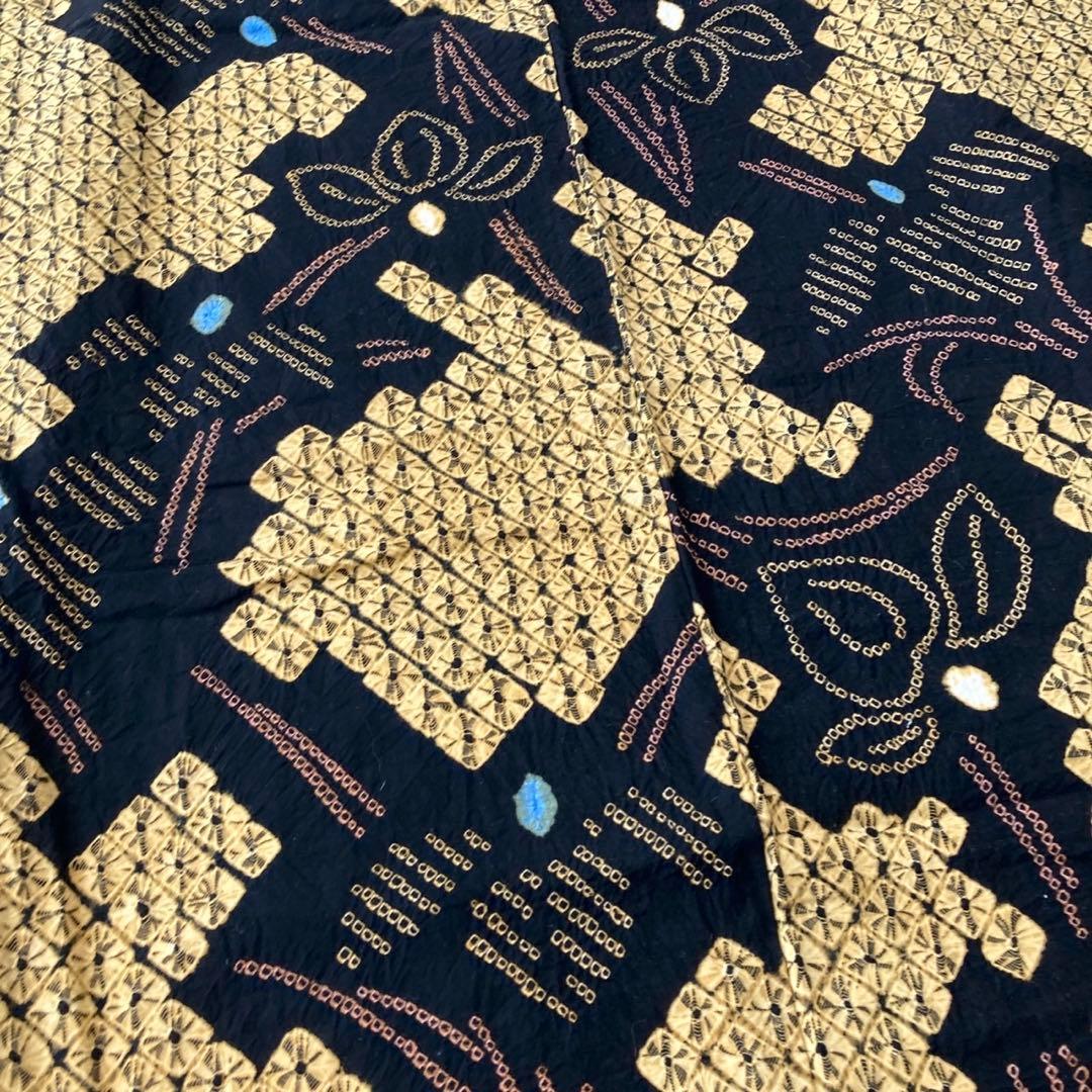 ™️87/44 身丈160 有松絞り　絞り染め　絞り浴衣　総絞り　浴衣